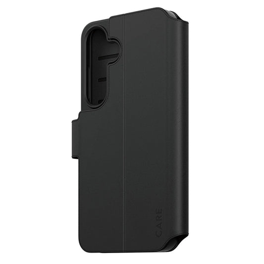 Funda para Samsung Galaxy S25 S931, PanzerGlass, Care Feature Kickstand Wallet, Negra
