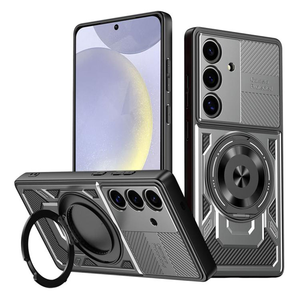 Funda para Samsung Galaxy S25 S931 / S24 S921, Techsuit, RuggedCam, Gris