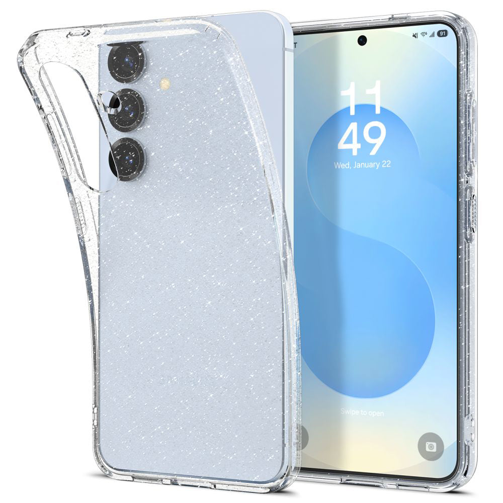 Case for Samsung Galaxy S25 S931, Spigen, Liquid Crystal Glitter, Transparent ACS08997