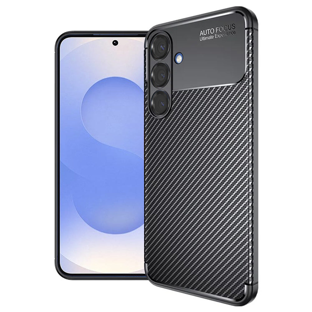 Funda para Samsung Galaxy S25 S931, Techsuit, Fibra de Carbon, Negra
