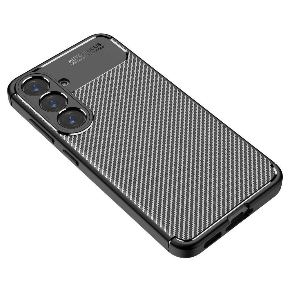 Funda para Samsung Galaxy S25 S931, Techsuit, Fibra de Carbon, Negra