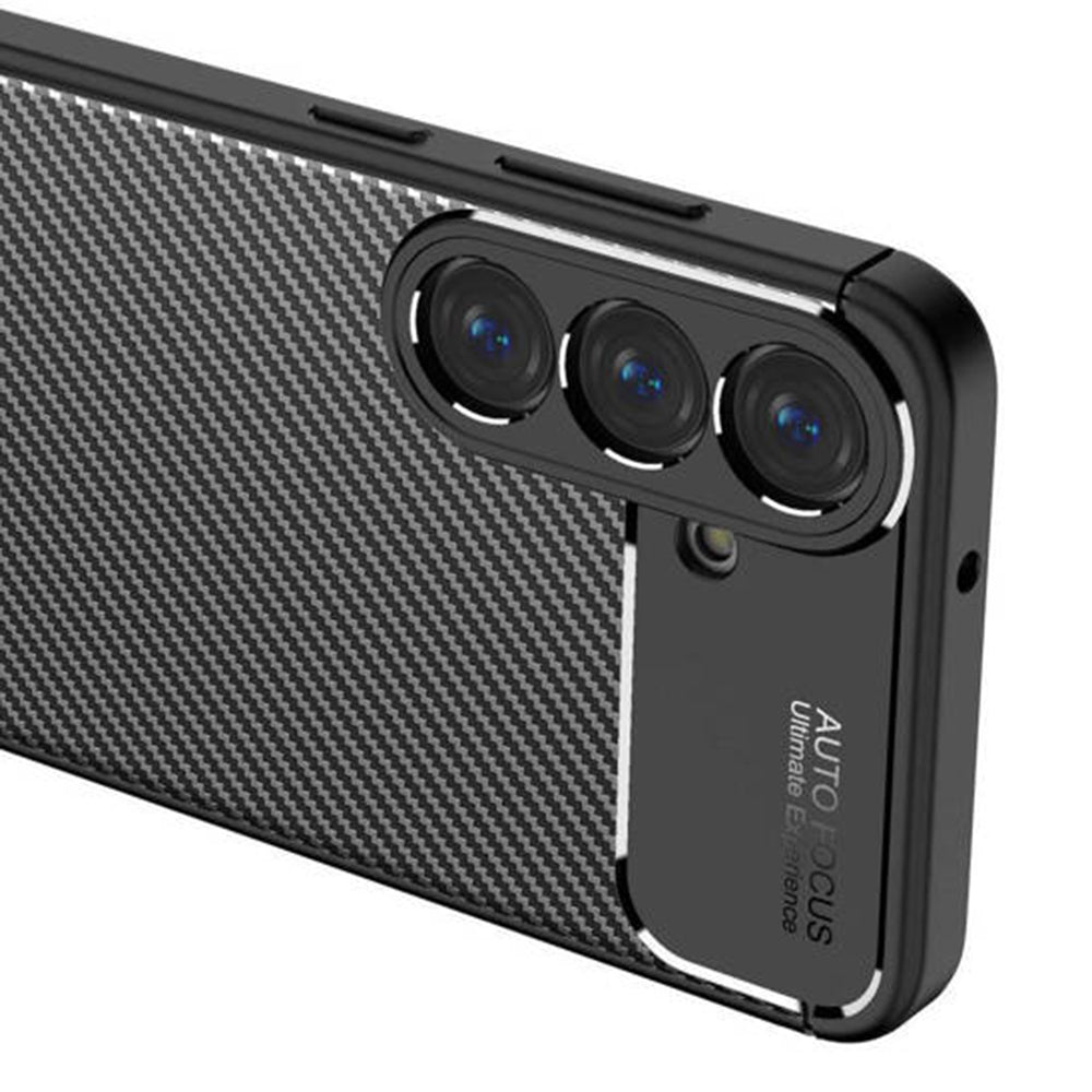 Funda para Samsung Galaxy S25 S931, Techsuit, Fibra de Carbon, Negra
