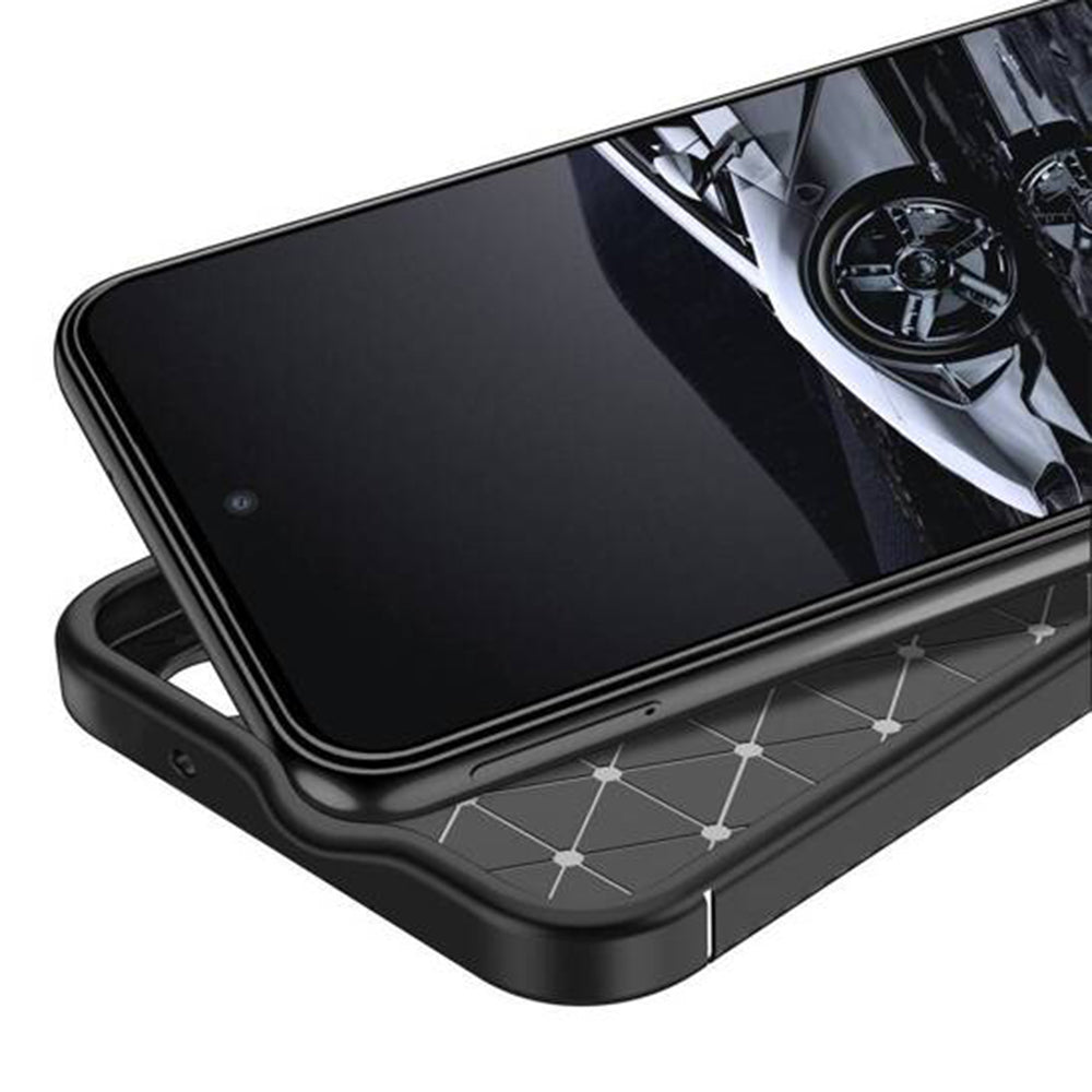 Funda para Samsung Galaxy S25 S931, Techsuit, Fibra de Carbon, Negra