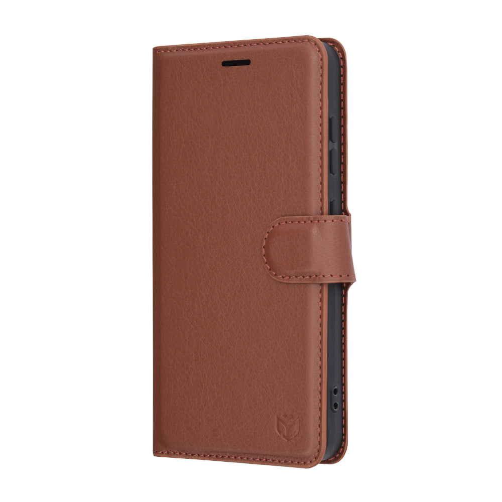 Funda para Samsung Galaxy S25 S931, Techsuit, Leather Folio, Marrón