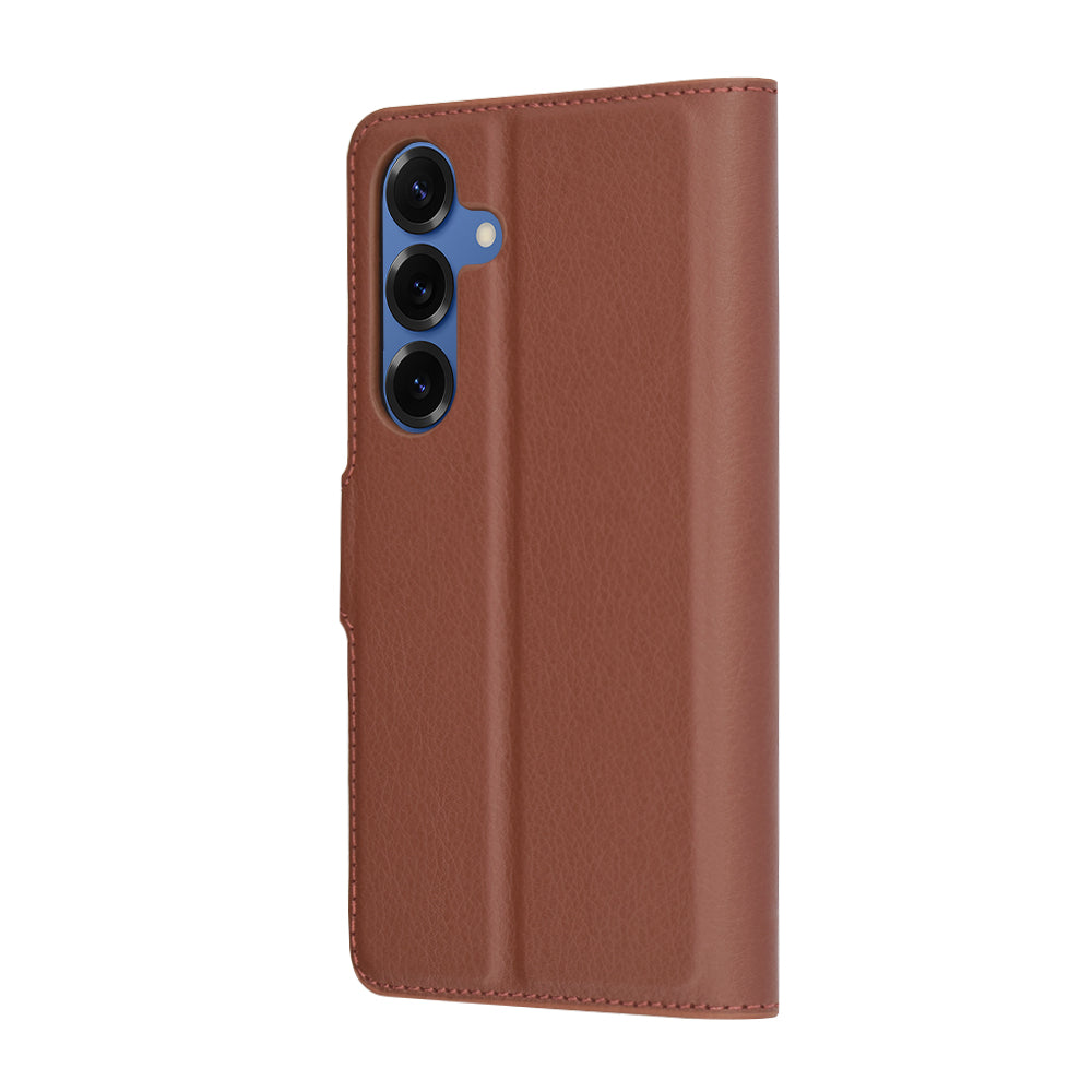 Funda para Samsung Galaxy S25 S931, Techsuit, Leather Folio, Marrón