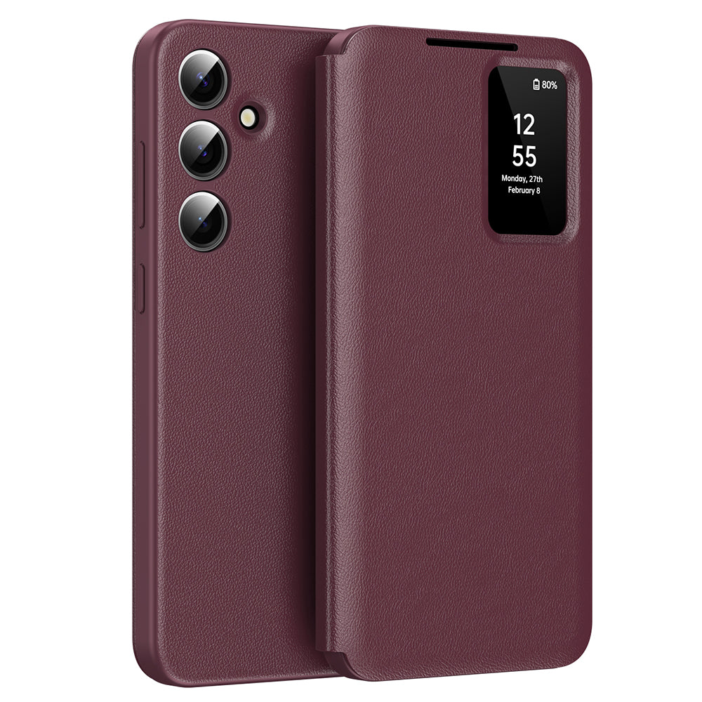Funda para Samsung Galaxy S25 S931, Techsuit, SmartView, Roja