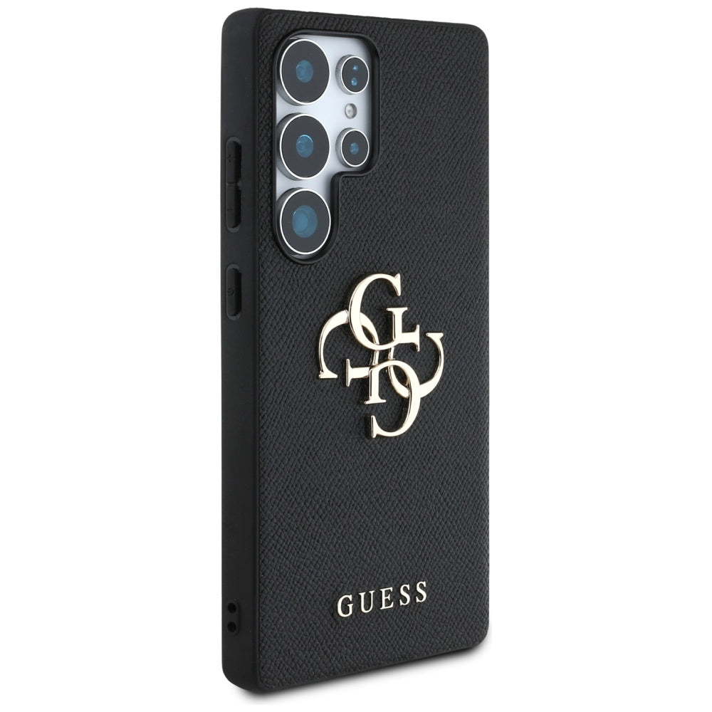 Funda para Samsung Galaxy S25 Ultra S938, Guess, 4G Grained Big and Classic Logo, Negra