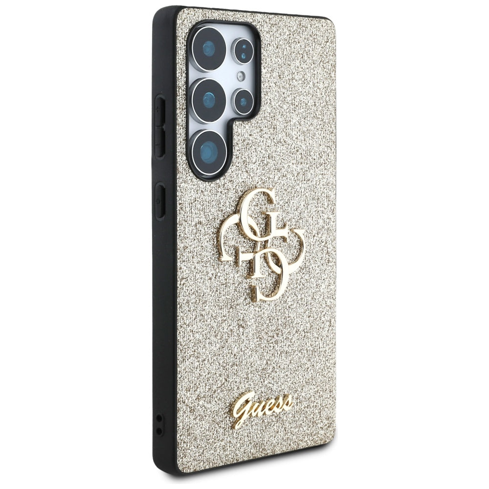 Funda para Samsung Galaxy S25 Ultra S938, Guess, Glitter Big 4G Script, Dorada