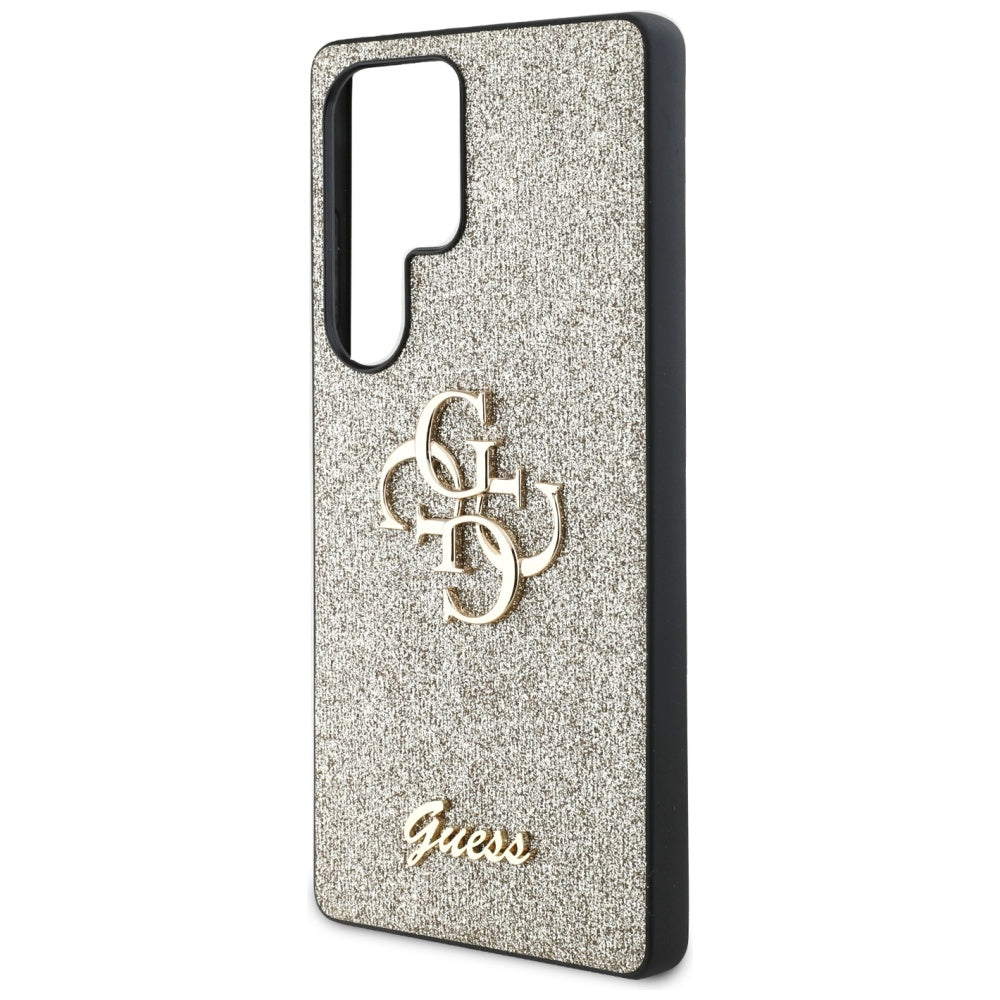 Funda para Samsung Galaxy S25 Ultra S938, Guess, Glitter Big 4G Script, Dorada