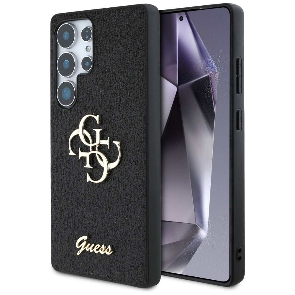 Funda para Samsung Galaxy S25 Ultra S938, Guess, Glitter Big 4G Script, Negra