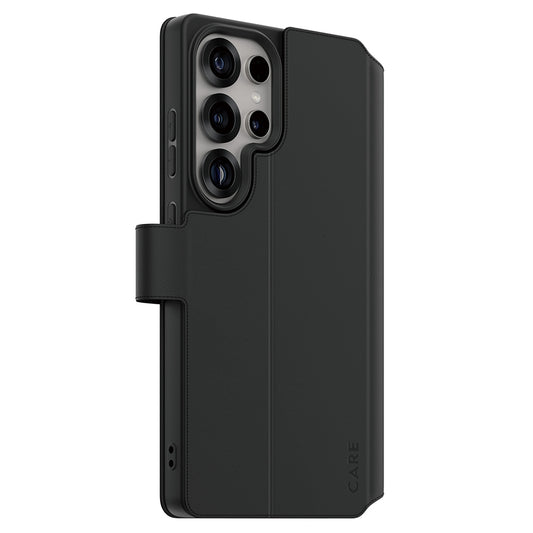 Funda para Samsung Galaxy S25 Ultra S938, PanzerGlass, Care Feature Kickstand Wallet, Negra