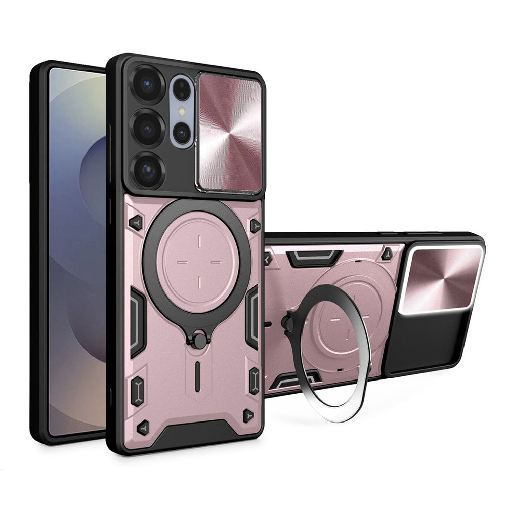 Funda para Samsung Galaxy S25 Ultra S938, Techsuit, CamGuard Pro, Rosa Dorado