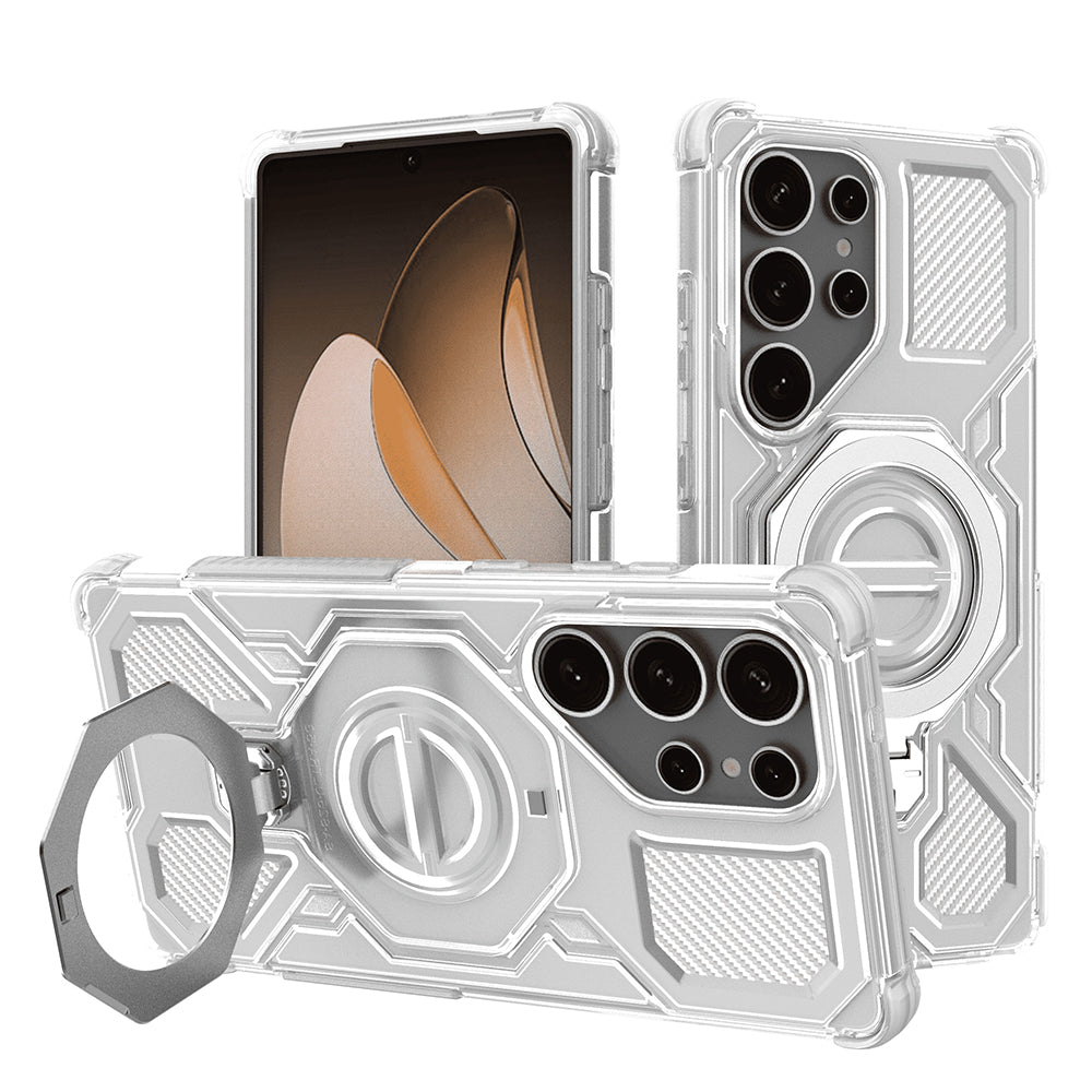 Funda para Samsung Galaxy S25 Ultra S938, Techsuit, Carbon Shield Pro, Blanca