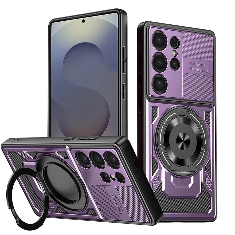 Funda para Samsung Galaxy S25 Ultra S938, Techsuit, RuggedCam, Morado