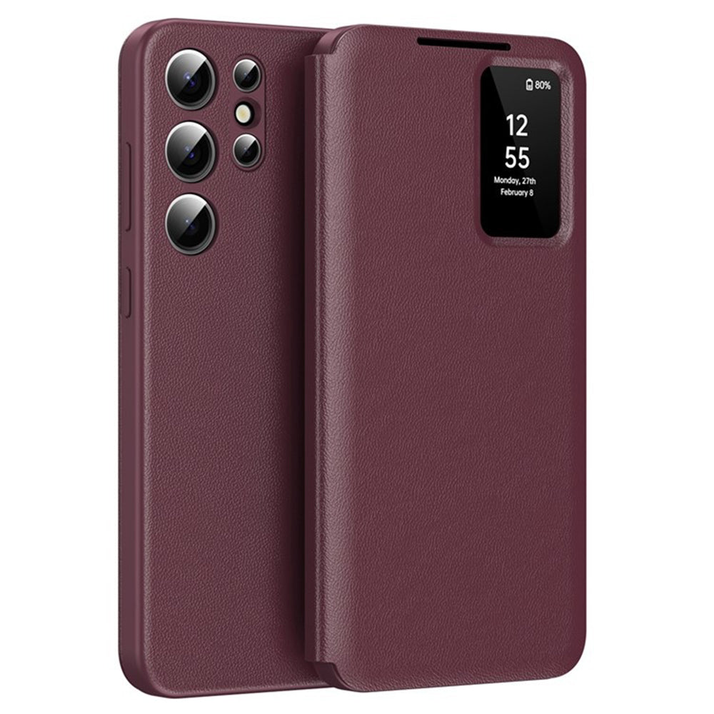 Funda para Samsung Galaxy S25 Ultra S938, Techsuit, SmartView, Roja