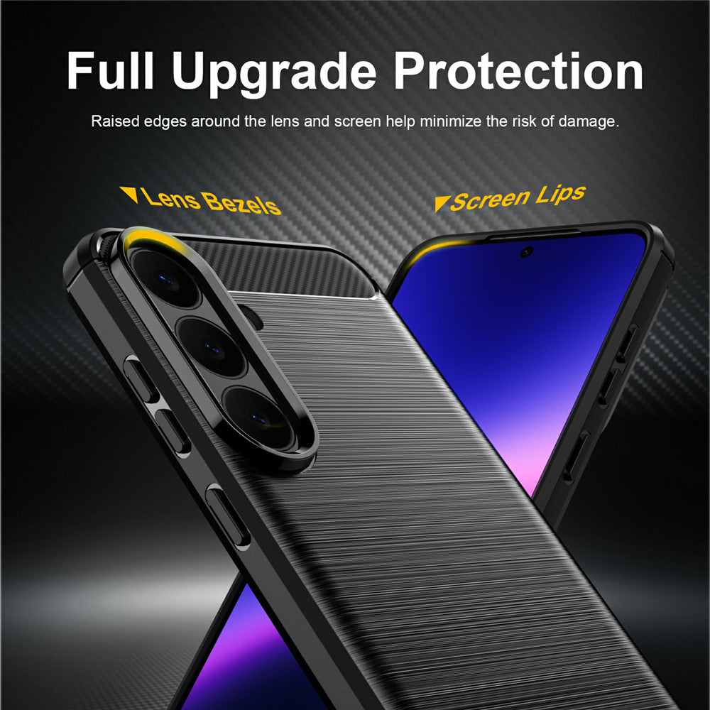 Funda para Samsung Galaxy S26 FE S741 / S25 FE, Techsuit, Carbono, Negra