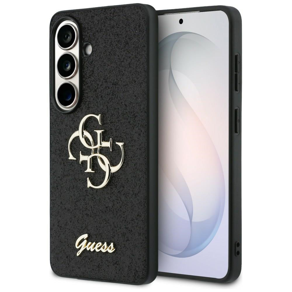 Funda para Samsung Galaxy S26 S942, Guess, Fixed Glitter Big 4G Metal Frame, Negra