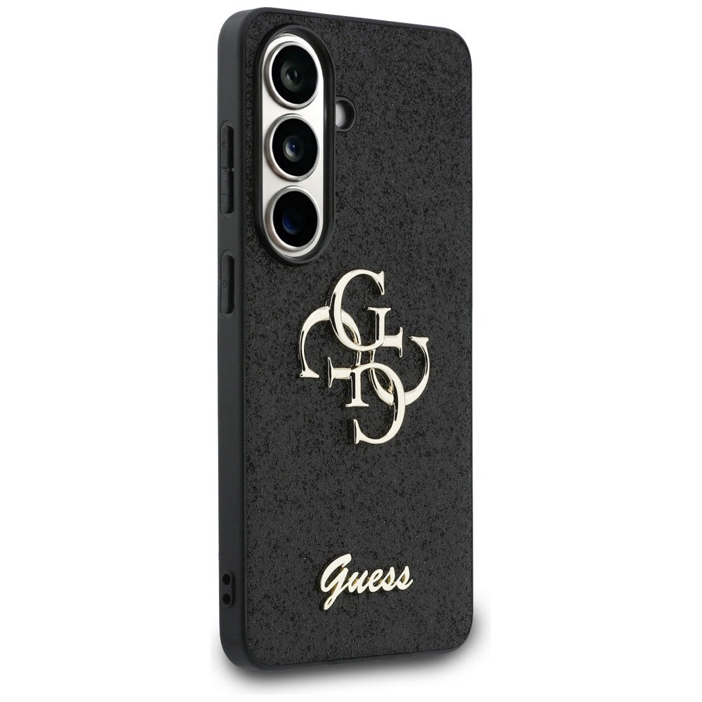 Funda para Samsung Galaxy S26 S942, Guess, Fixed Glitter Big 4G Metal Frame, Negra