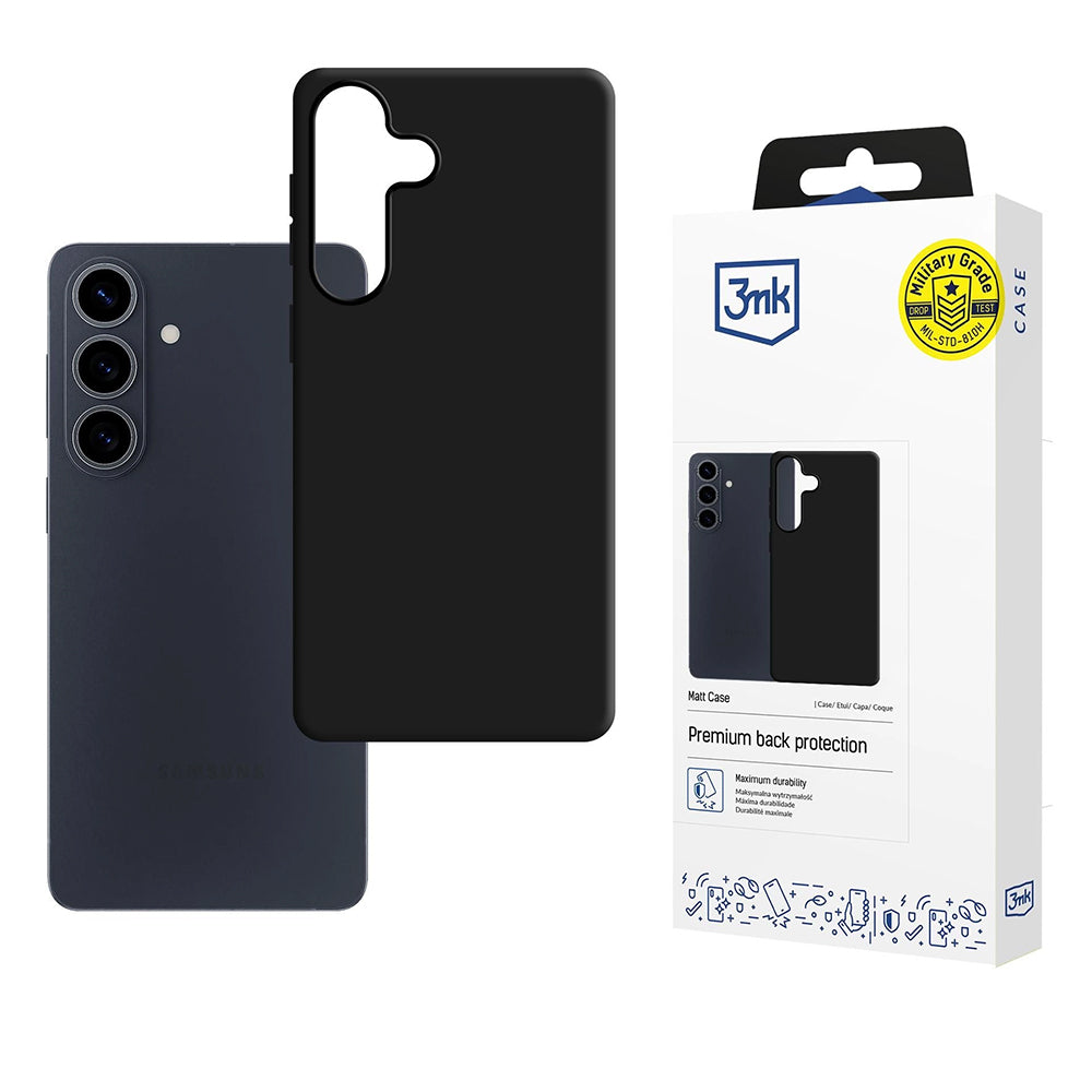 Funda para Samsung Galaxy S26 Plus S947, 3MK, Negra Mate