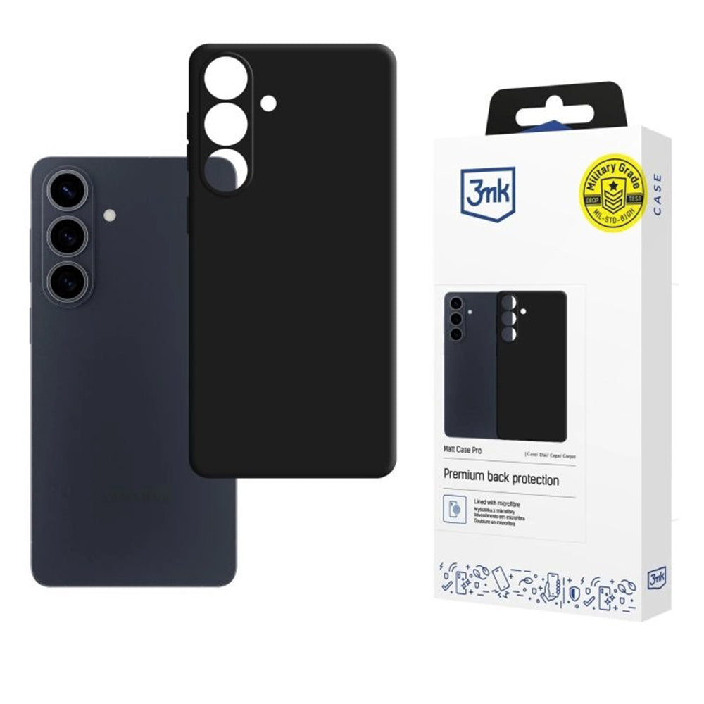 Funda para Samsung Galaxy S26 Plus S947, 3MK, Pro, Negra Mate