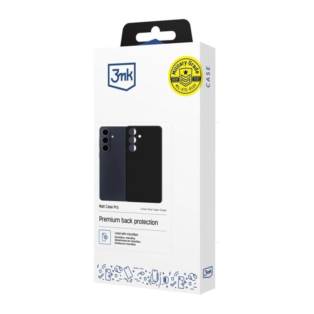 Funda para Samsung Galaxy S26 Plus S947, 3MK, Pro, Negra Mate