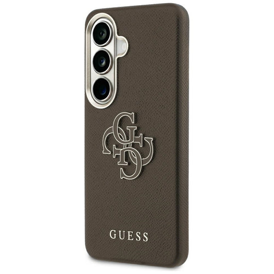 Funda para Samsung Galaxy S26 Plus S947, Guess, 4G Grained Big and Classic Logo, Marrón