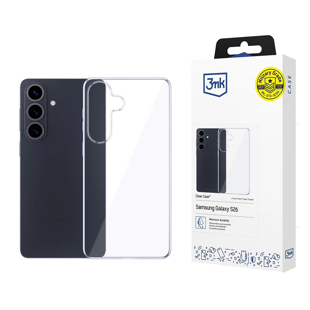 Funda para Samsung Galaxy S26 S942, 3MK, Clear, Transparente