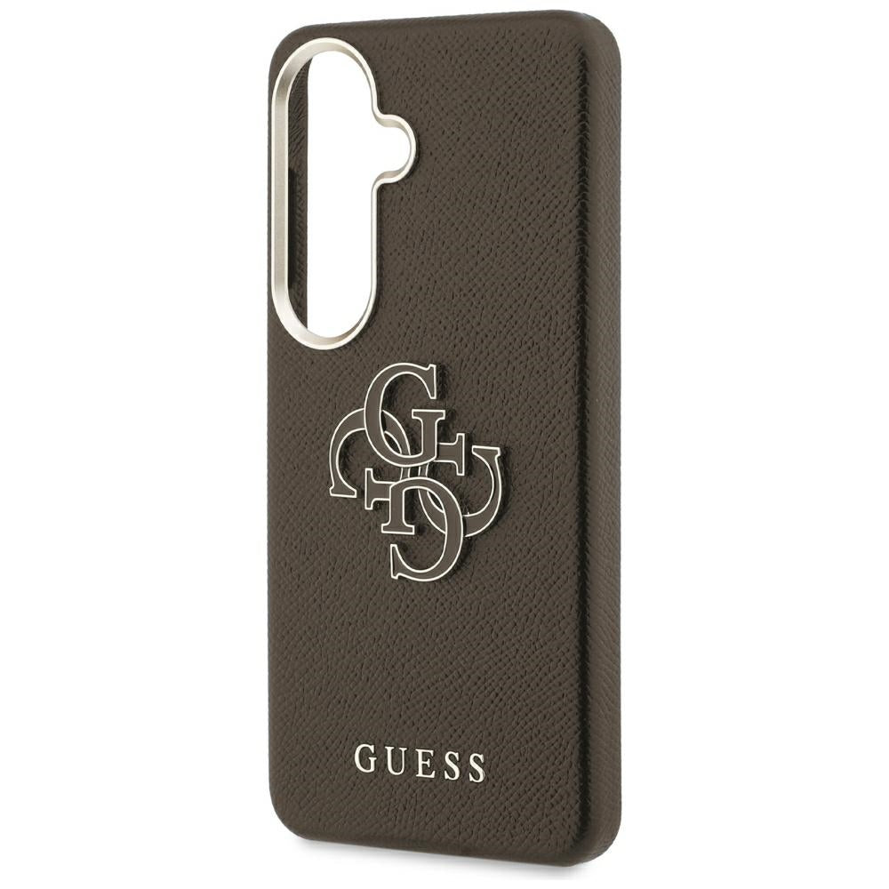 Funda para Samsung Galaxy S26 S942, Guess, 4G Grained Big and Classic Logo, Marrón
