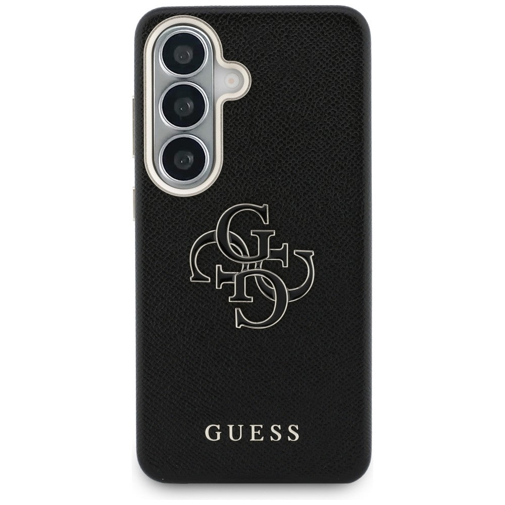 Funda para Samsung Galaxy S26 S942, Guess, 4G Grained Big and Classic Logo, Negra