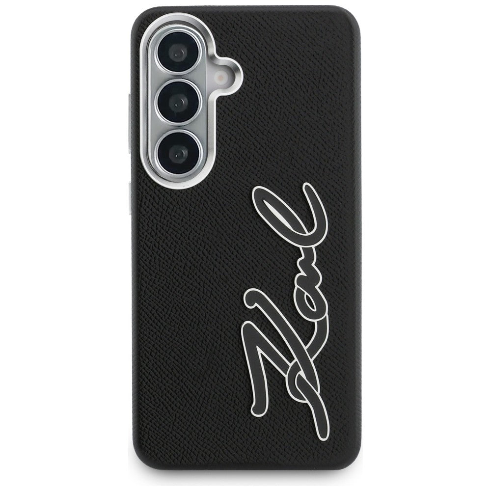 Funda para Samsung Galaxy S26 S942, Karl Lagerfeld, Signature Resin Logo, Negra