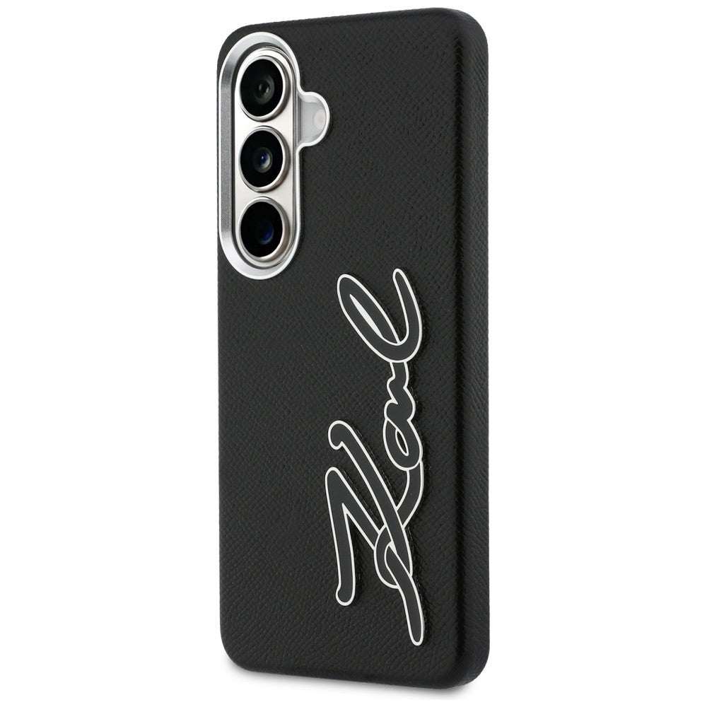 Funda para Samsung Galaxy S26 S942, Karl Lagerfeld, Signature Resin Logo, Negra