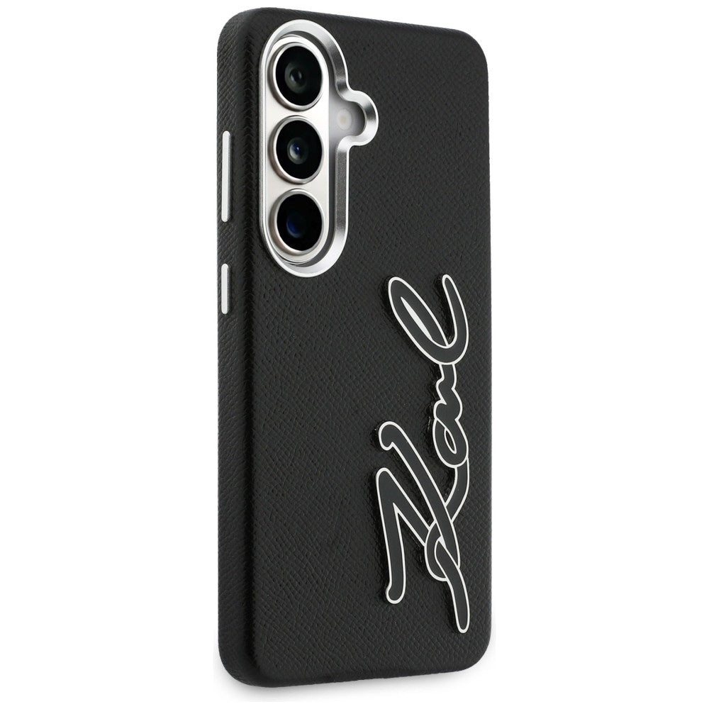 Funda para Samsung Galaxy S26 S942, Karl Lagerfeld, Signature Resin Logo, Negra