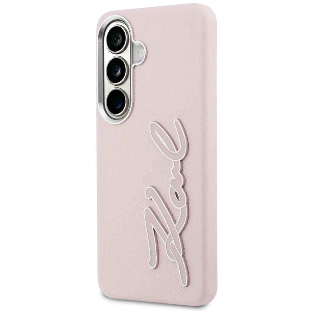 Funda para Samsung Galaxy S26 S942, Karl Lagerfeld, Signature Resin Logo, Rosa