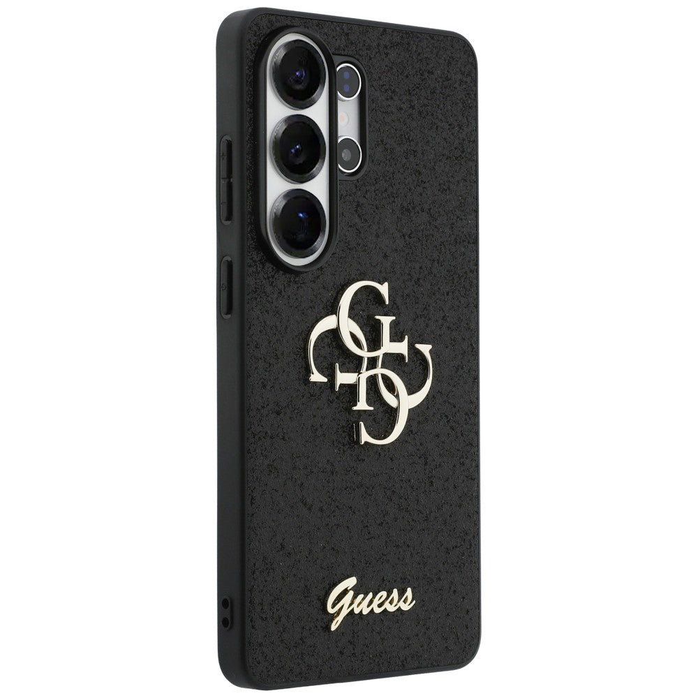 Funda para Samsung Galaxy S26 Ultra S948, Guess, Fixed Glitter Big 4G Metal Frame, Negra
