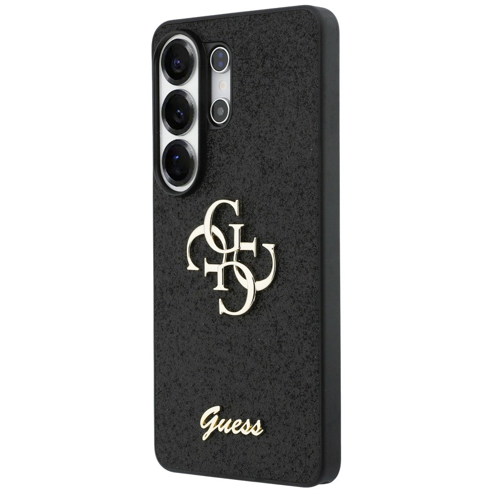 Funda para Samsung Galaxy S26 Ultra S948, Guess, Fixed Glitter Big 4G Metal Frame, Negra