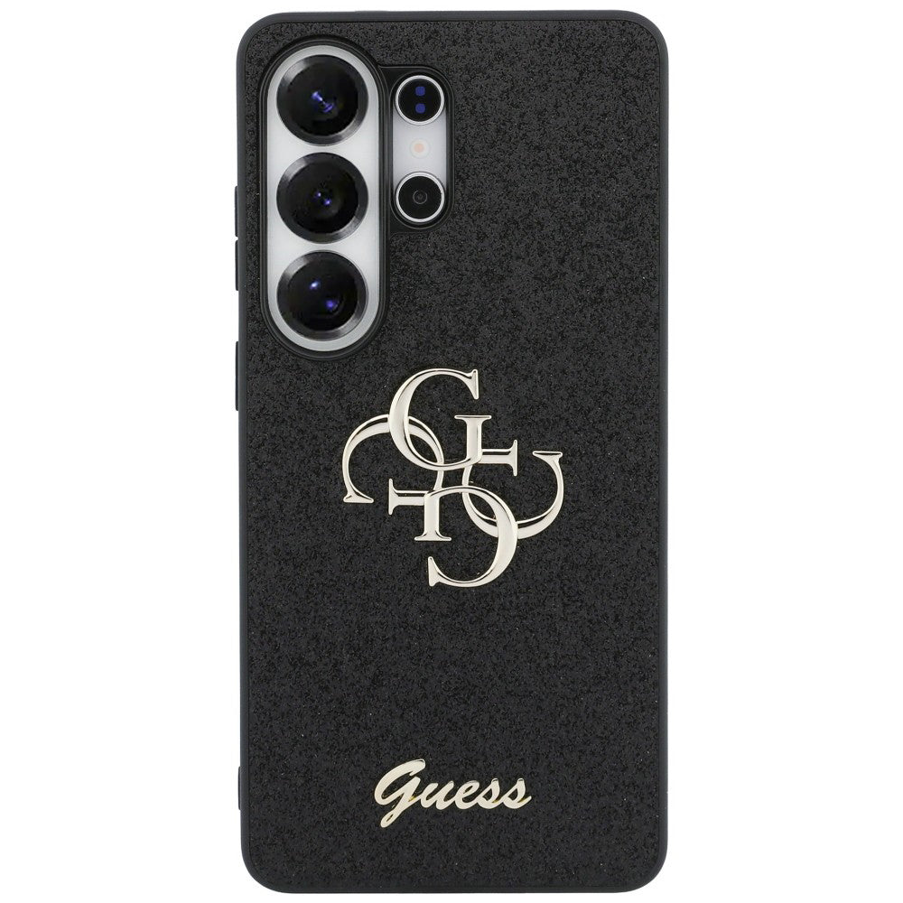 Funda para Samsung Galaxy S26 Ultra S948, Guess, Fixed Glitter Big 4G Metal Frame, Negra