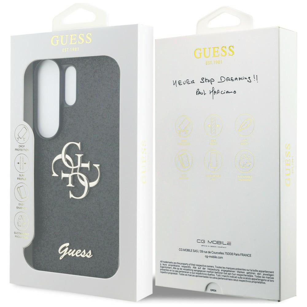 Funda para Samsung Galaxy S26 Ultra S948, Guess, Fixed Glitter Big 4G Metal Frame, Negra