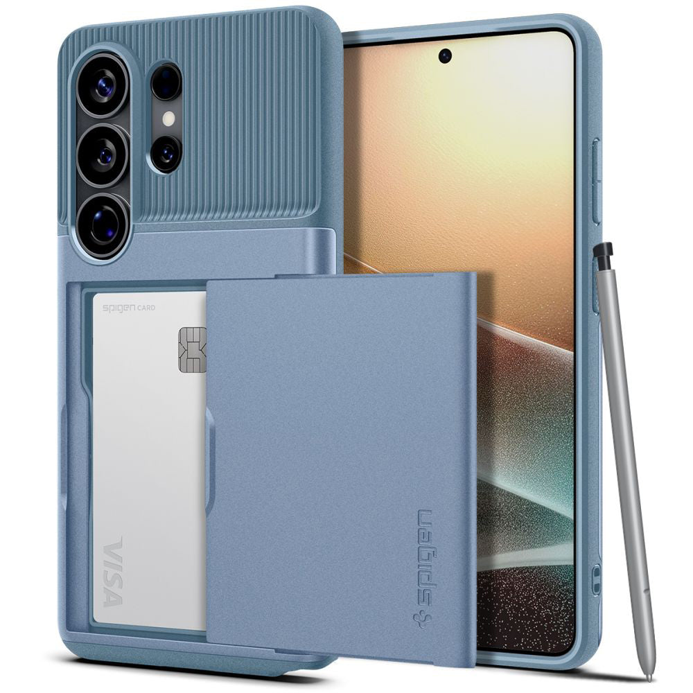 Funda para Samsung Galaxy S26 Ultra S948, Spigen, Slim Armor CS, Azul ACS11225
