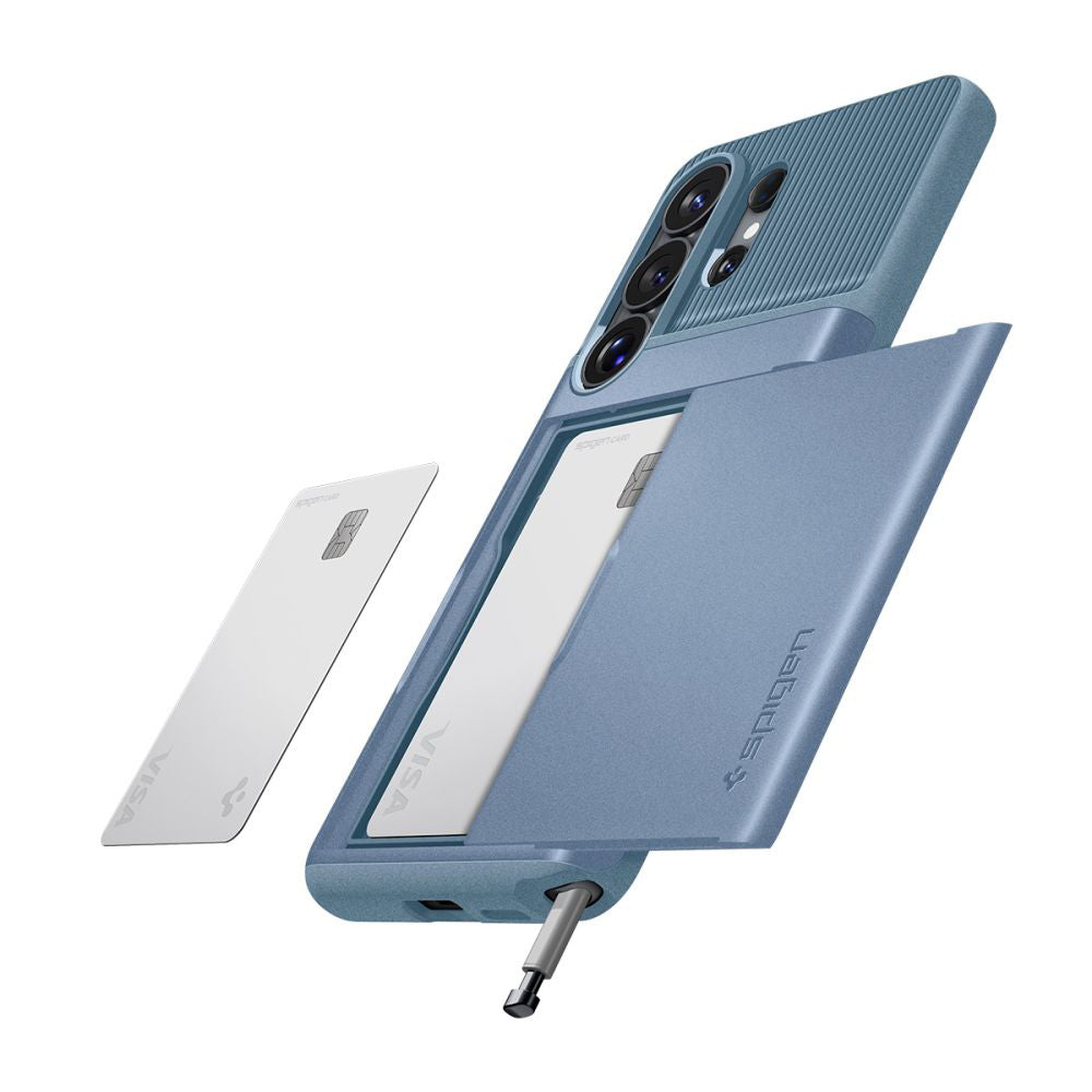 Funda para Samsung Galaxy S26 Ultra S948, Spigen, Slim Armor CS, Azul ACS11225