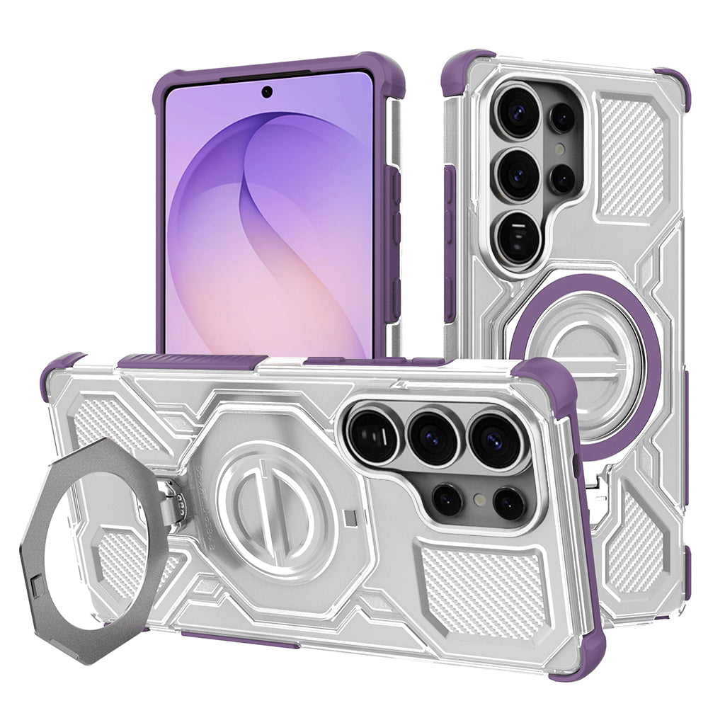 Funda para Samsung Galaxy S26 Ultra S948, Techsuit, Carbon Shield Pro, Morado