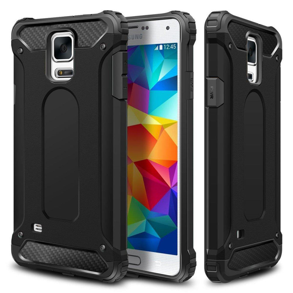 Funda para Samsung Galaxy S5 G900, Techsuit, Hybrid Armor, Negra
