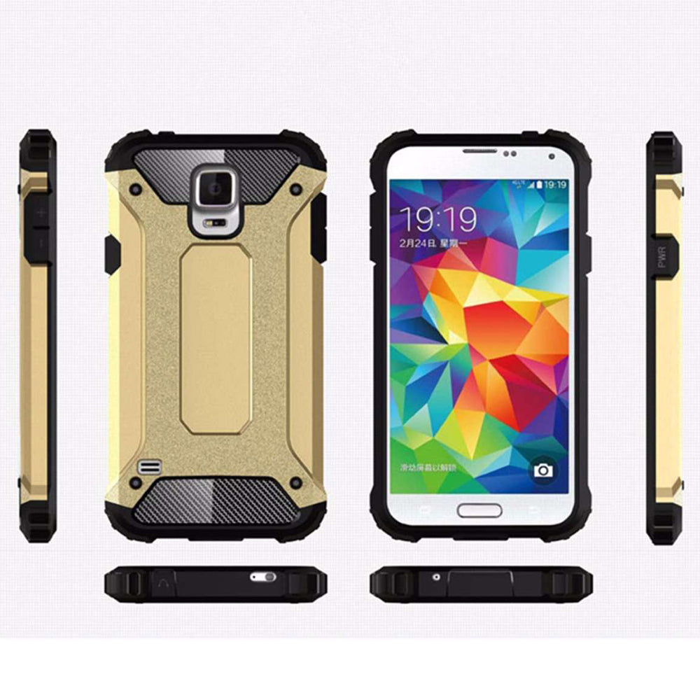 Funda para Samsung Galaxy S5 G900, Techsuit, Hybrid Armor, Negra