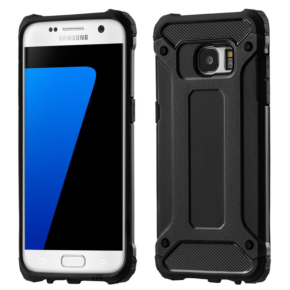 Funda para Samsung Galaxy S7 G930, Techsuit, Hybrid Armor, Negra