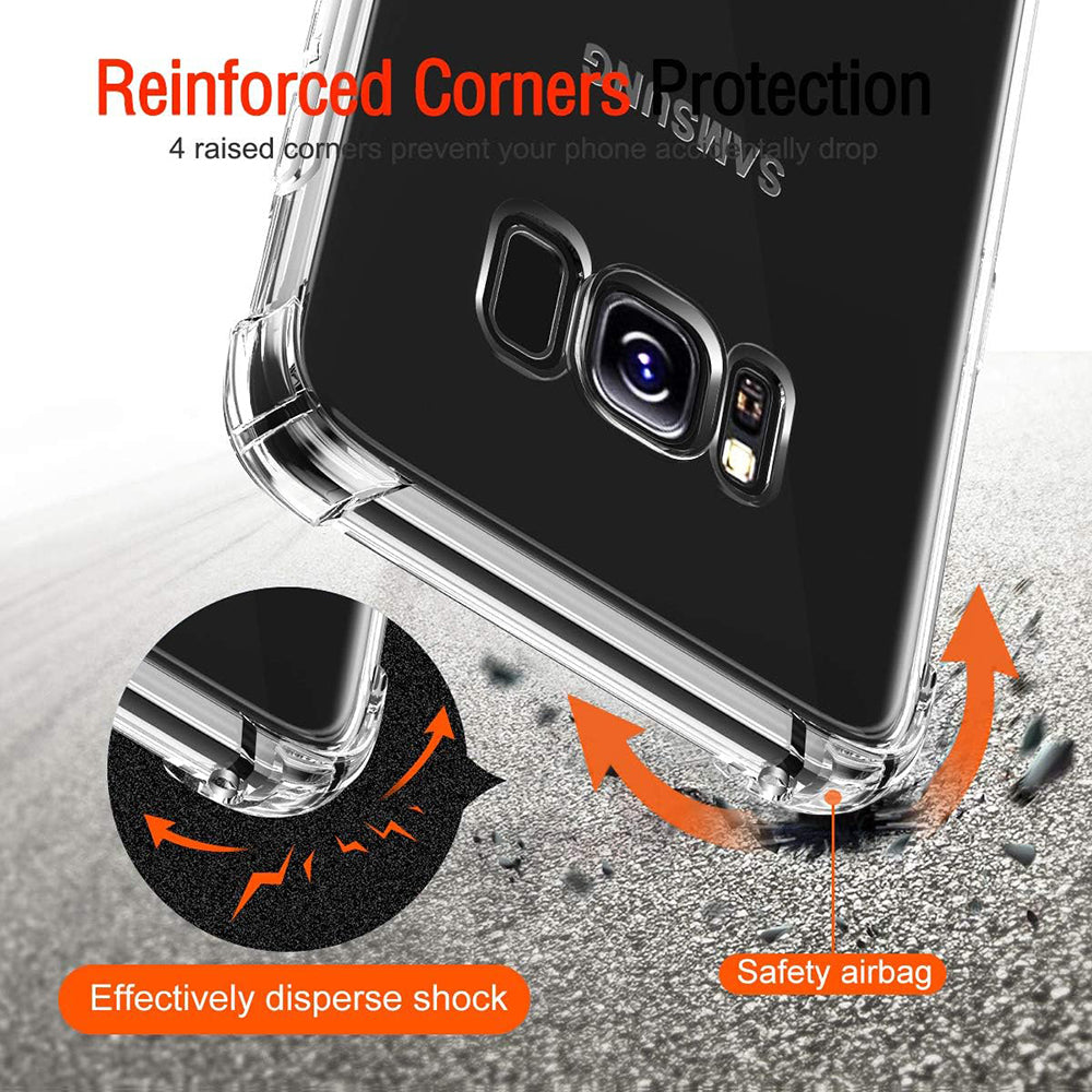 Funda para Samsung Galaxy S8+ G955, Techsuit, Antigolpes Transparente, Transparente