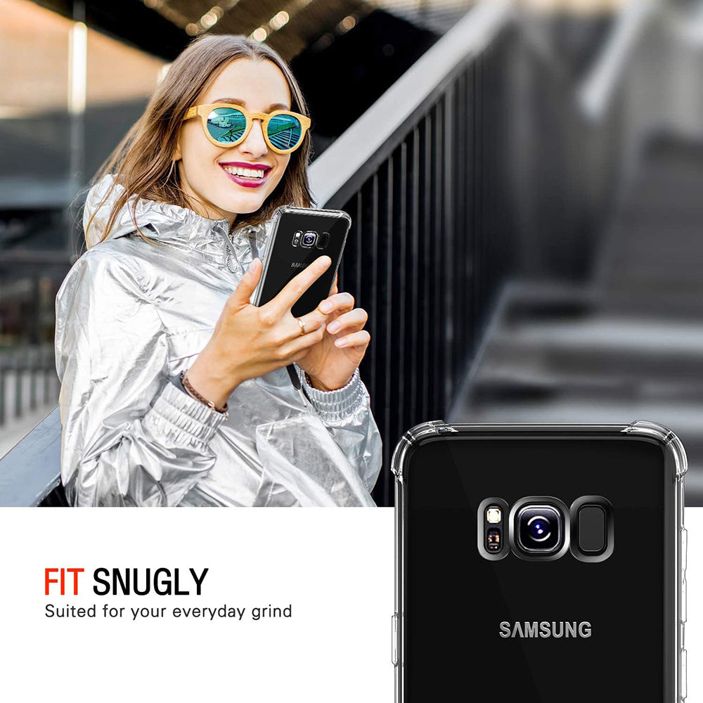 Funda para Samsung Galaxy S8+ G955, Techsuit, Antigolpes Transparente, Transparente