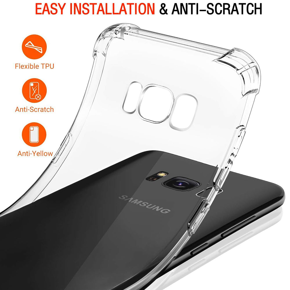 Funda para Samsung Galaxy S8+ G955, Techsuit, Antigolpes Transparente, Transparente