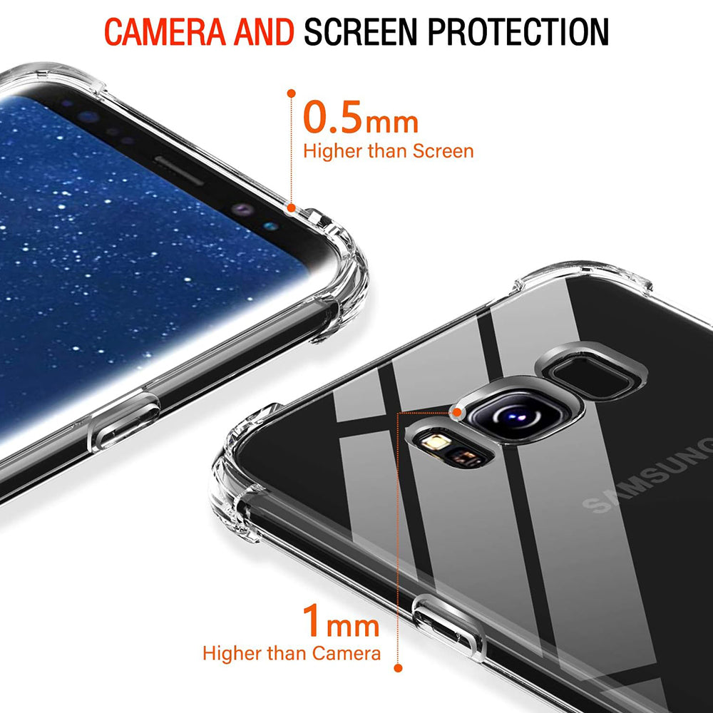 Funda para Samsung Galaxy S8+ G955, Techsuit, Antigolpes Transparente, Transparente