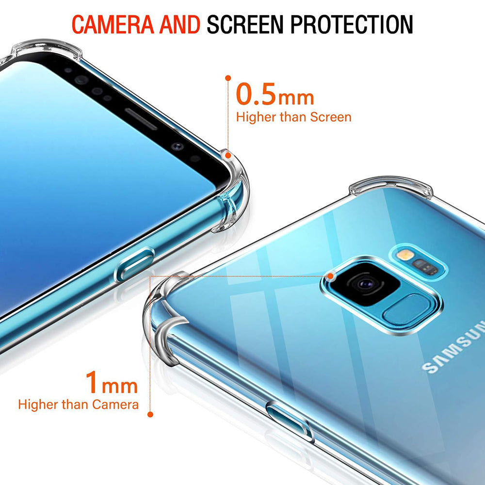 Funda para Samsung Galaxy S9 G960, Techsuit, Antigolpes Transparente, Transparente