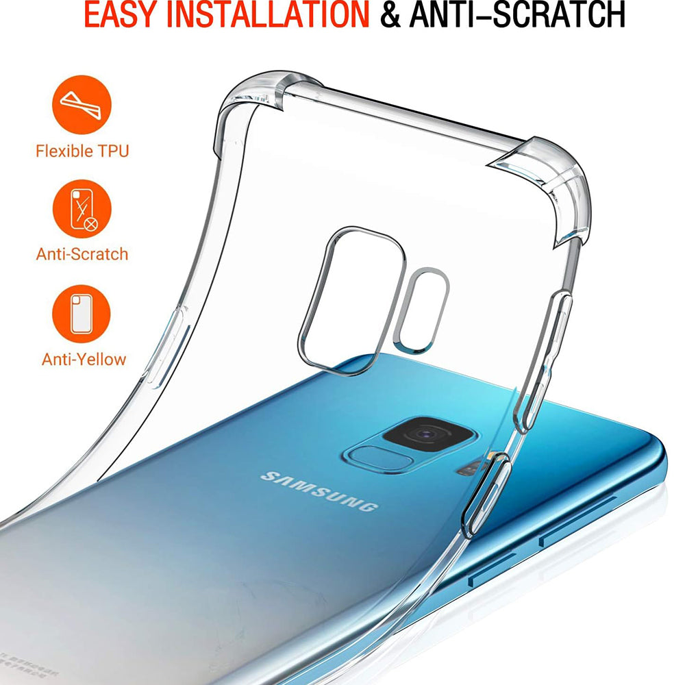 Funda para Samsung Galaxy S9 G960, Techsuit, Antigolpes Transparente, Transparente