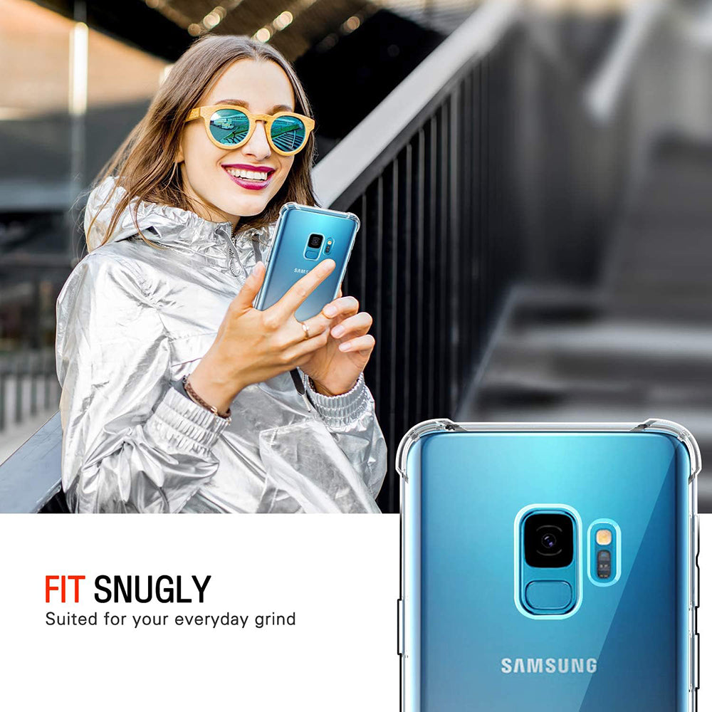 Funda para Samsung Galaxy S9 G960, Techsuit, Antigolpes Transparente, Transparente
